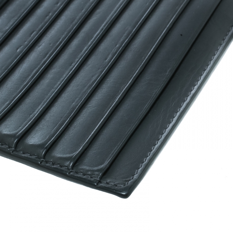 Pre Owned Bottega Veneta Grey Intrecciato Leather Card Holder 8CC