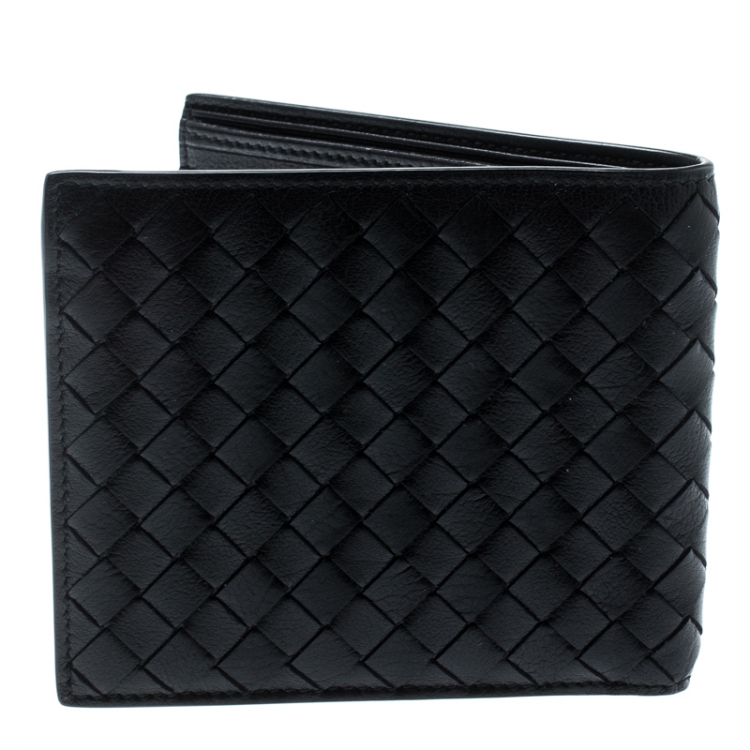 Pre Owned Bottega Veneta Intrecciato Leather Bifold Wallet