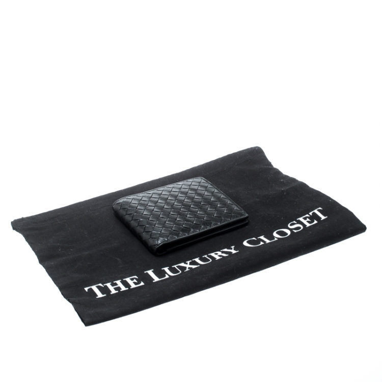 Pre Owned Bottega Veneta Intrecciato Leather Bifold Wallet