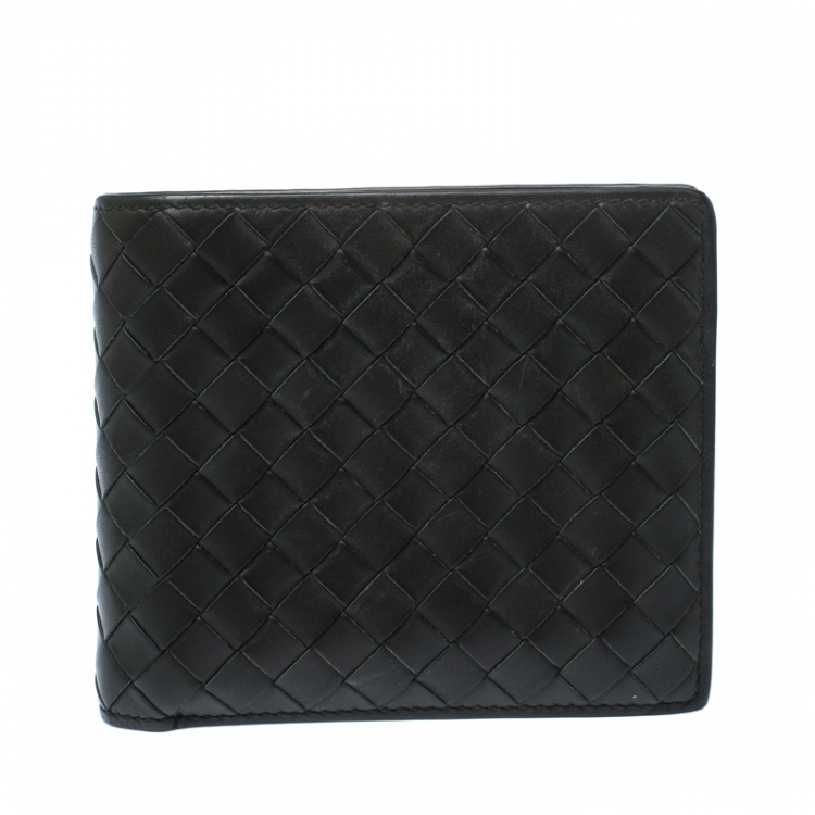 Bottega Veneta® Men's Intrecciato Bi-Fold Wallet in Black. Shop online now.