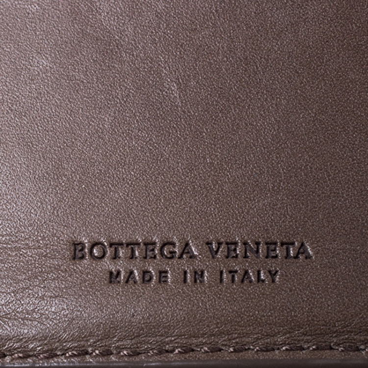 مملوكة مسبقًا Bottega Veneta Brown Intrecciato Leather Bifold Wallet