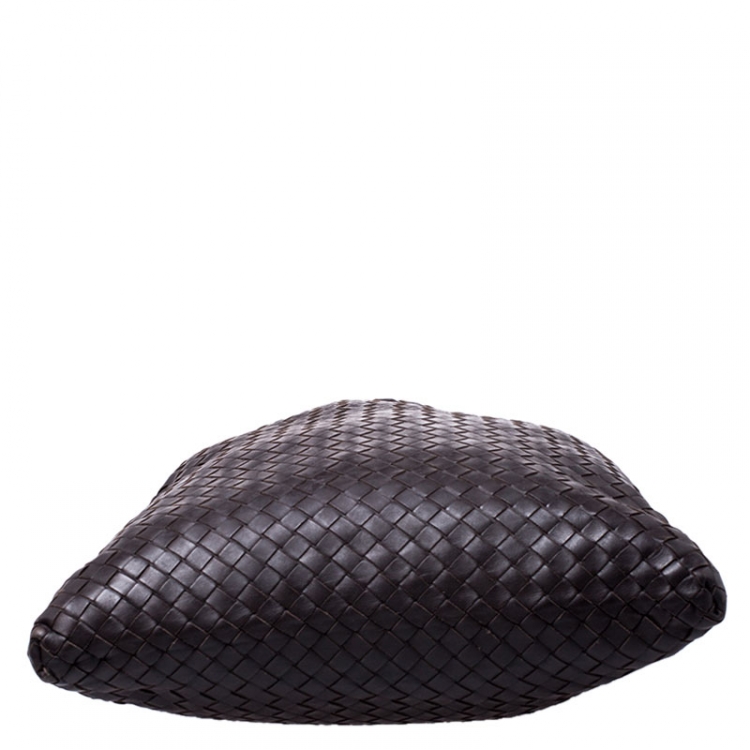 مملوكة مسبقًا Bottega Veneta Dark Brown Intrecciato Nappa Leather Messenger Bag