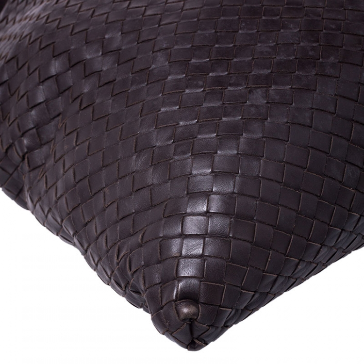 مملوكة مسبقًا Bottega Veneta Dark Brown Intrecciato Nappa Leather Messenger Bag