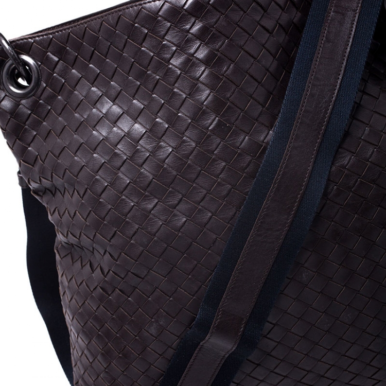 مملوكة مسبقًا Bottega Veneta Dark Brown Intrecciato Nappa Leather Messenger Bag