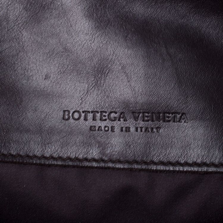 مملوكة مسبقًا Bottega Veneta Dark Brown Intrecciato Nappa Leather Messenger Bag