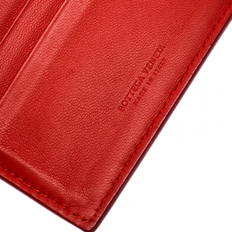 Pre Owned Bottega Veneta Brown Intrecciato Leather Bifold Wallet