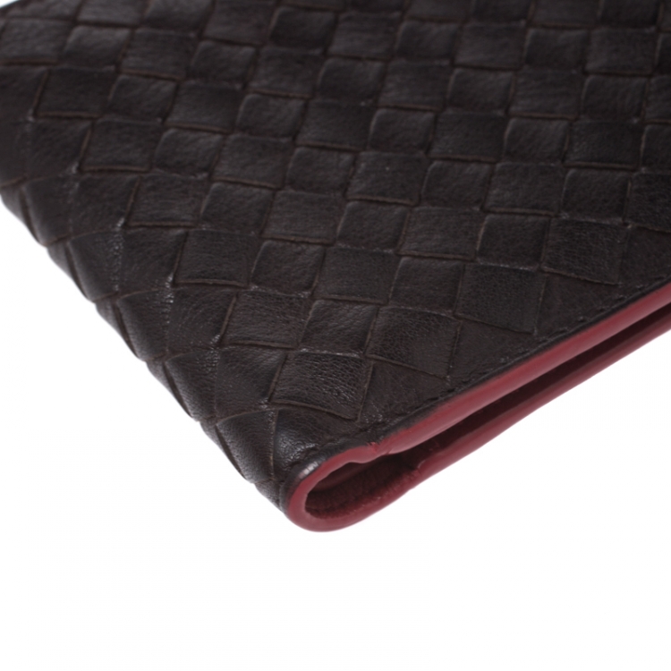 Pre Owned Bottega Veneta Black Intrecciato Leather Bi-Fold Wallet