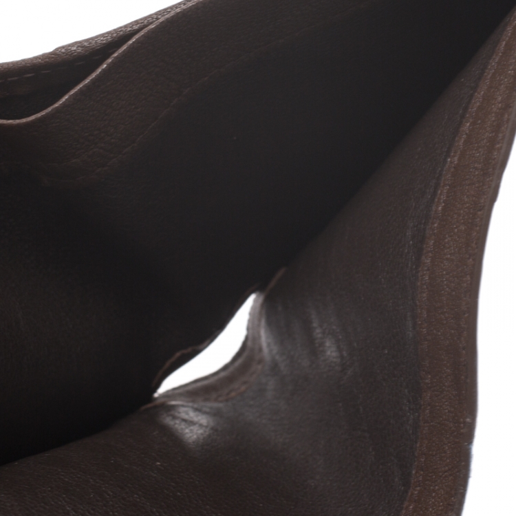 Pre Owned Bottega Veneta Tricolor Intrecciato Leather Bifold Wallet