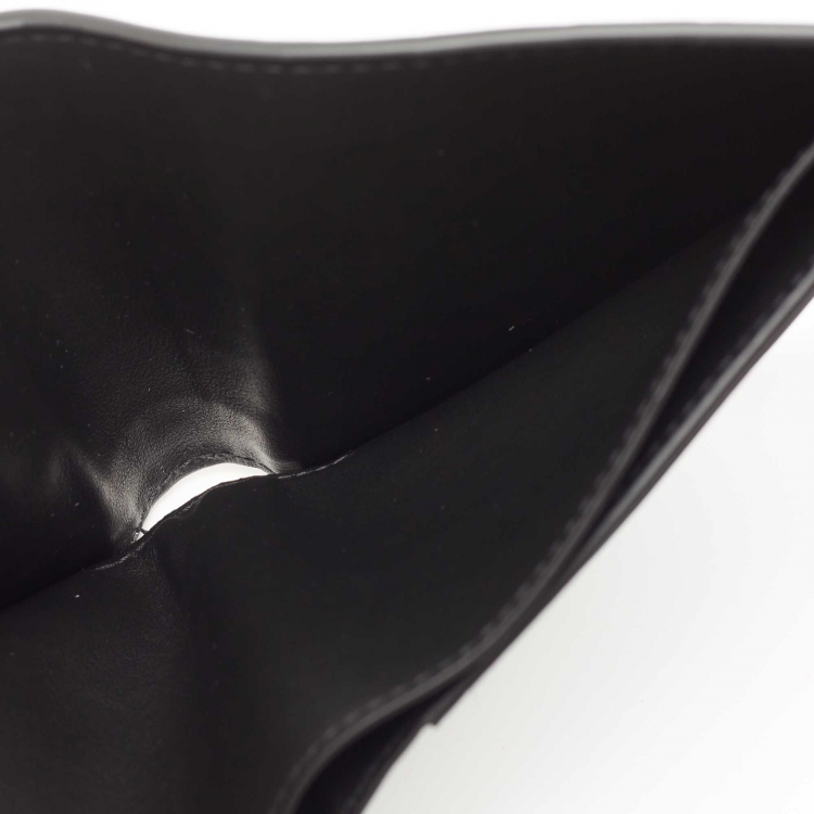 Pre Owned Bottega Veneta Black Intrecciato Leather Bifold Wallet