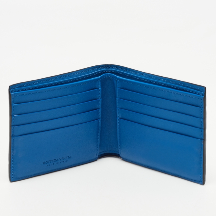 Pre Owned Bottega Veneta Black Intrecciato Leather Bifold Wallet