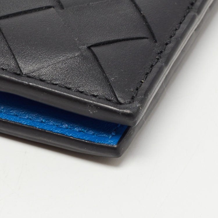 Pre Owned Bottega Veneta Black Intrecciato Leather Bifold Wallet