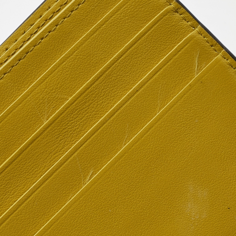 Pre Owned Bottega Veneta Dark Green Intrecciato Leather Bifold Wallet