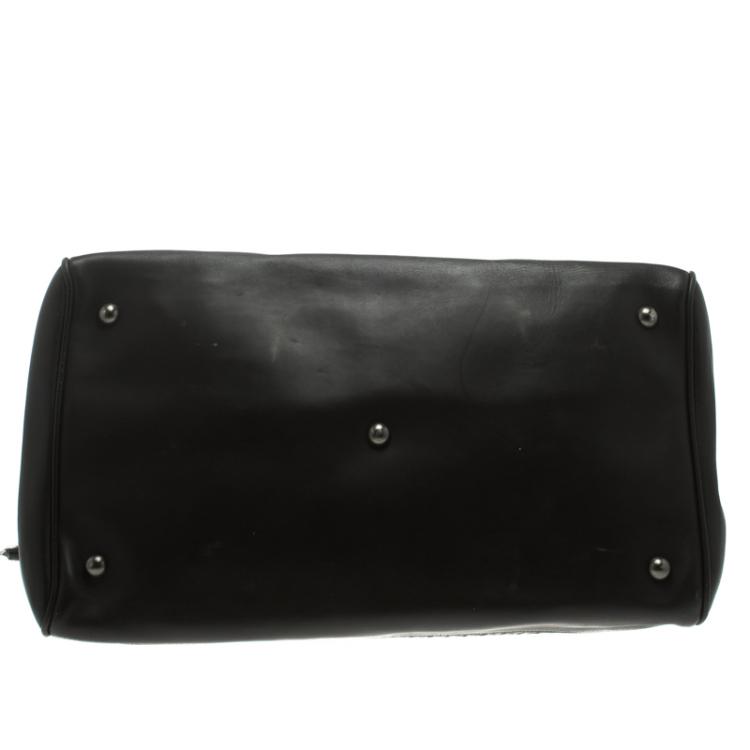 Pre Owned Bottega Veneta Dark Brown Intrecciato Leather Weekender Bag