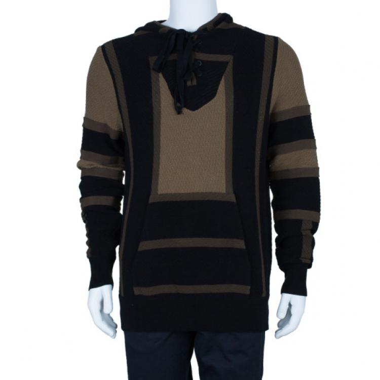 Pre Owned Bottega Veneta Men's Patterned Knit Cotton Sweater M