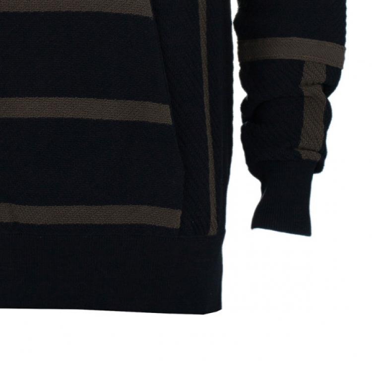 Pre Owned Bottega Veneta Men's Patterned Knit Cotton Sweater M