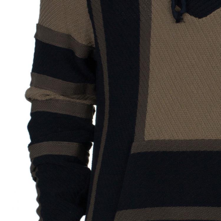 Pre Owned Bottega Veneta Men's Patterned Knit Cotton Sweater M