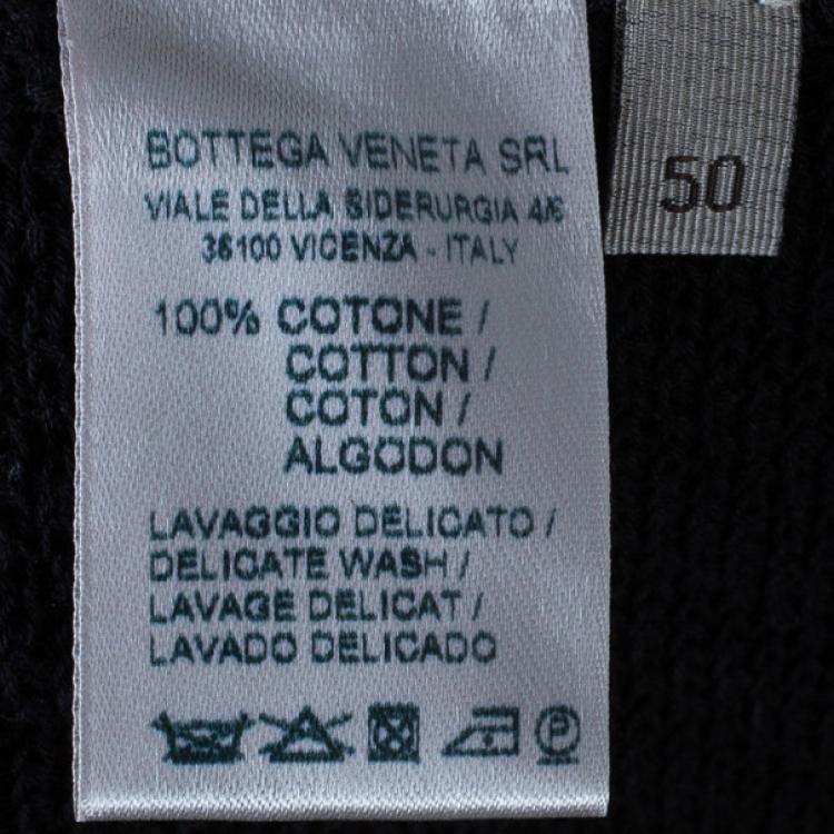 Pre Owned Bottega Veneta Men's Patterned Knit Cotton Sweater M