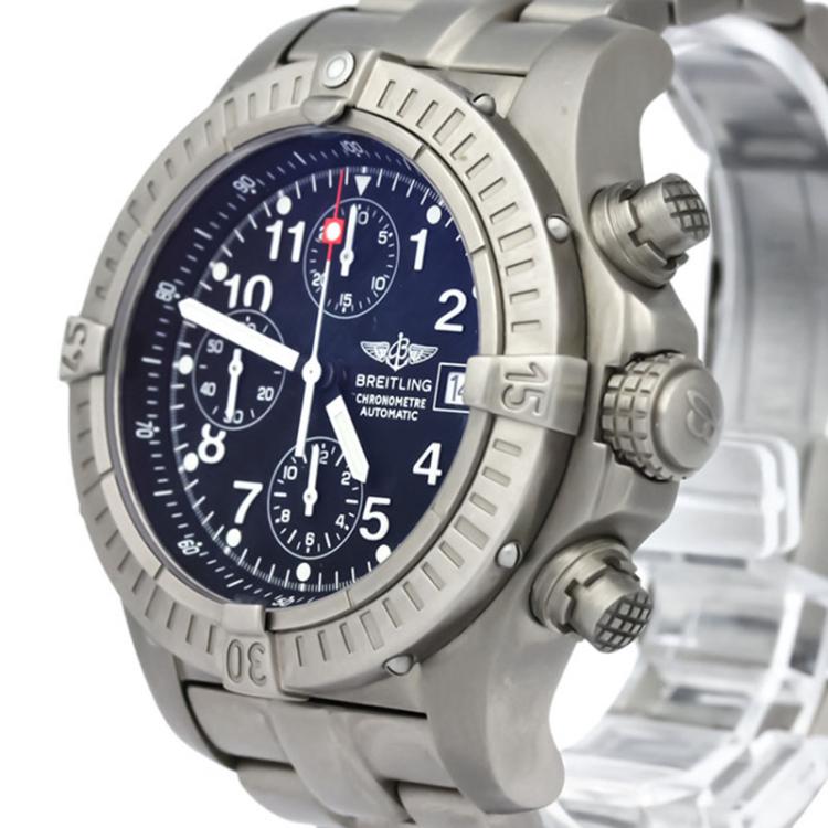 Pre Owned Breitling Black Titanium Avenger Men's Wristwatch 44MM
