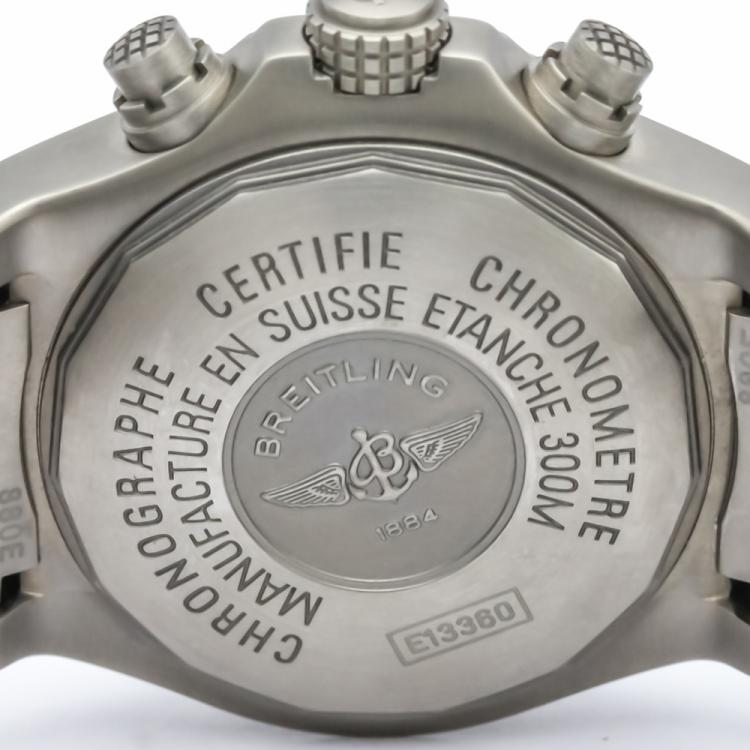 Pre Owned Breitling Black Titanium Avenger Men's Wristwatch 44MM