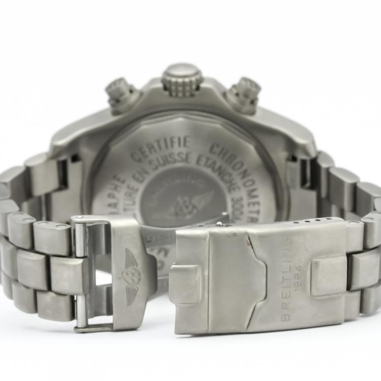 Pre Owned Breitling Black Titanium Avenger Men's Wristwatch 44MM