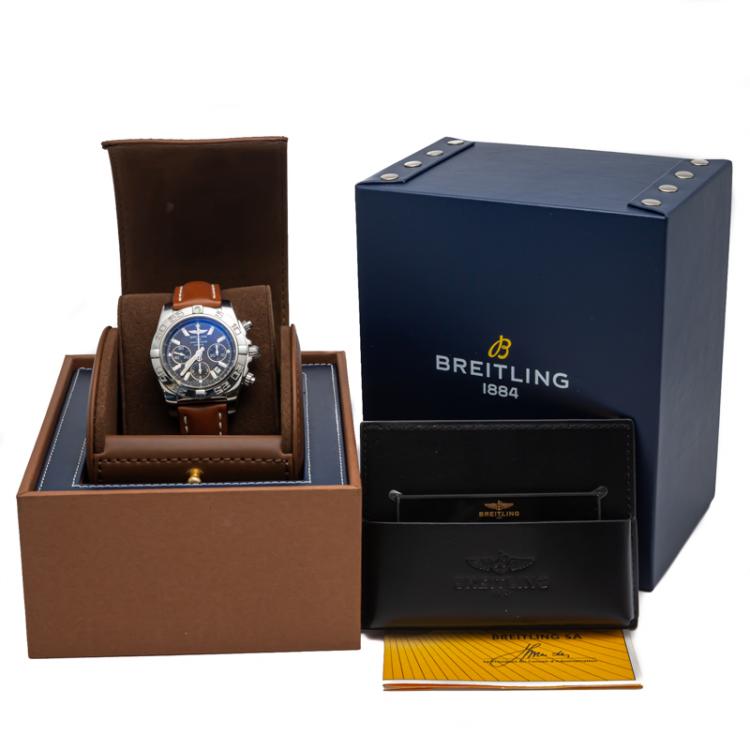 Pre Owned Breitling Black Chronomat Stainless Steel Automatic Men'S Watch 44MM