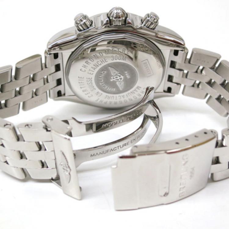 Pre Owned Breitling Choronomat Evolution MOP Wristwatch Shell Mens 