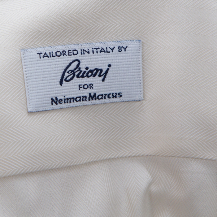 Pre Owned Brioni Cream Cotton Button Front Shirt L 