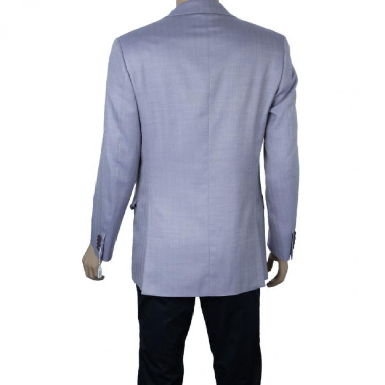 Pre Owned Brioni Ash Brown Colosseo Blazer Jacket EU48