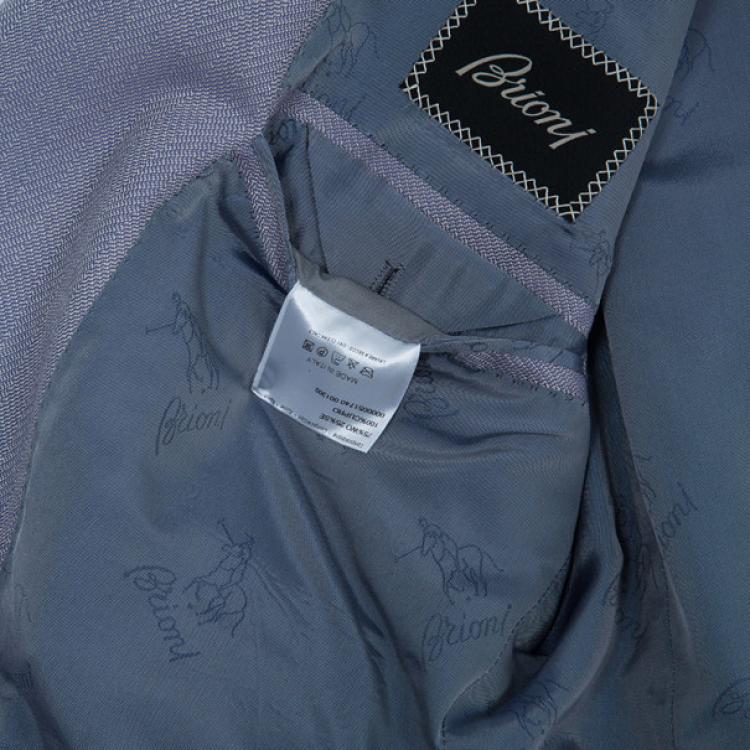 Pre Owned Brioni Ash Brown Colosseo Blazer Jacket EU48