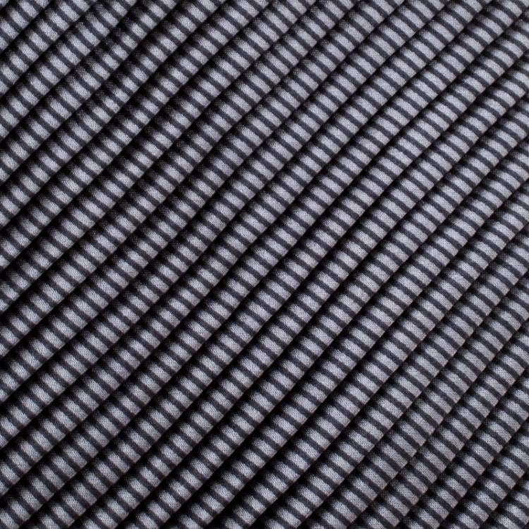 Pre Owned Brioni Grey Striped Silk Textured Pleat Detail Tie