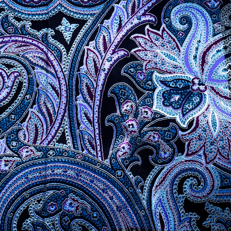 Pre Owned Brioni Multicolor Paisley Printed Silk Pocket Square