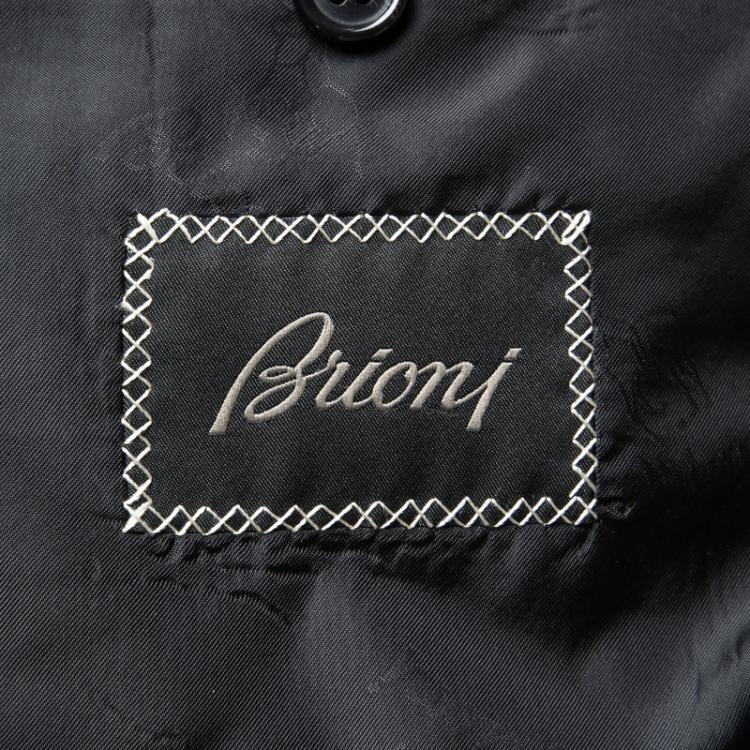 Pre Owned Brioni Grey Wool and Silk Blend Regular Fit Suit M
