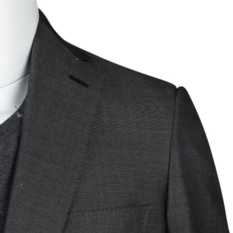 Pre Owned Brioni Grey Wool and Silk Blend Regular Fit Suit M