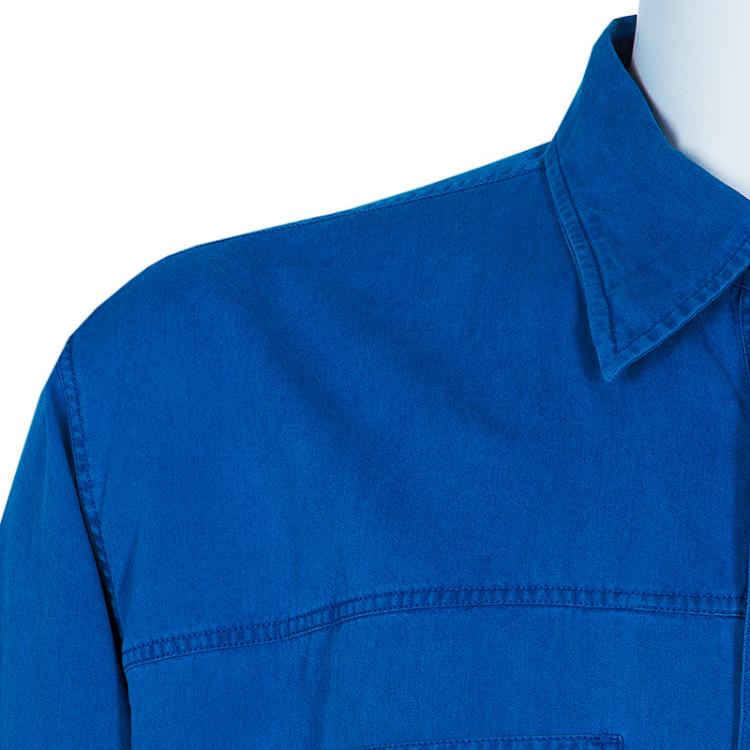 Pre Owned Brioni Men's Blue Cotton Shirt XL