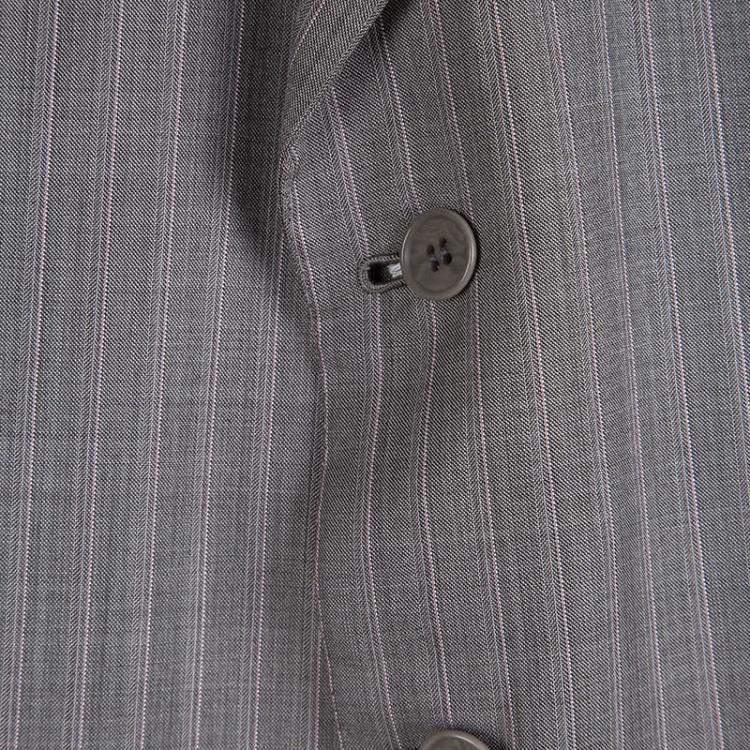 مملوكة مسبقًا Brioni Grey Striped Wool Roman Style Palatino Suit 4XL