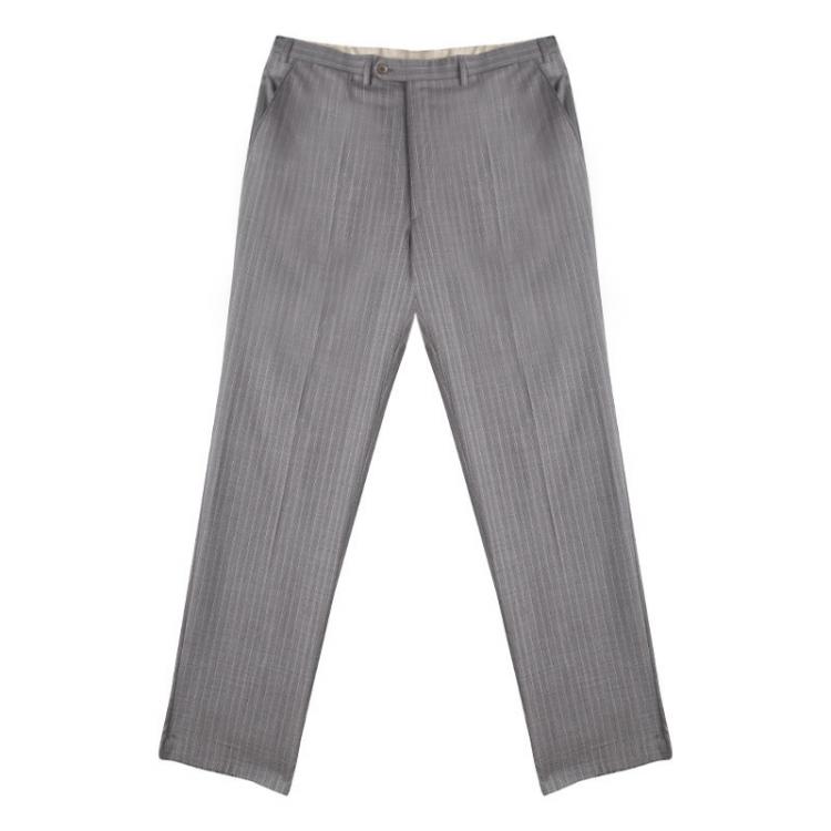 مملوكة مسبقًا Brioni Grey Striped Wool Roman Style Palatino Suit 4XL