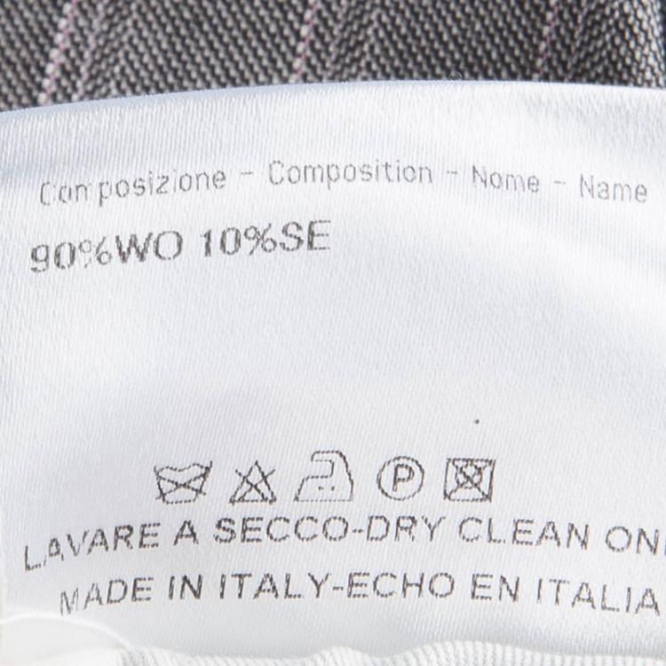 مملوكة مسبقًا Brioni Grey Striped Wool Roman Style Palatino Suit 4XL