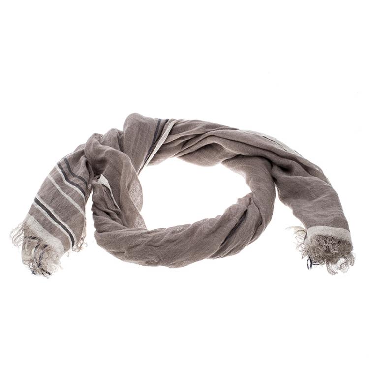 Mens Accessories Scarves and mufflers Brunello Cucinelli Linen Scarf in Brown for Men 