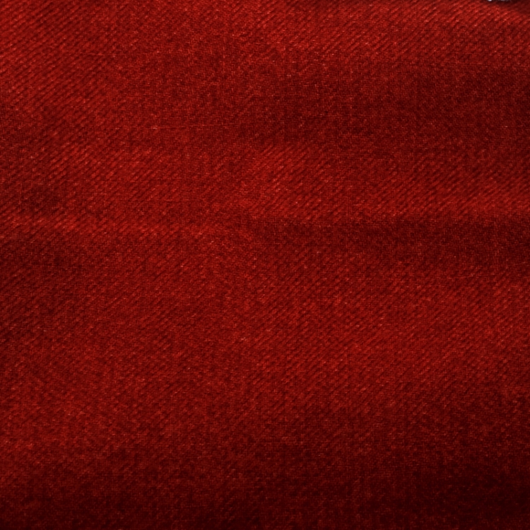 Pre Owned Brunello Cucinelli Brick Red Wool Contrast Whip Stitch Edged Pocket Square