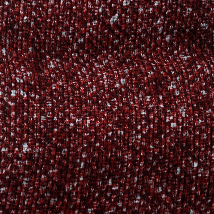 Pre Owned Brunello Cucinelli Red and Grey Reversible Printed Linen Pocket Square