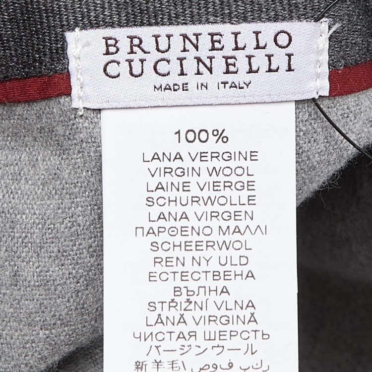 Pre Owned Brunello Cucinelli Navy Blue Wool Cap L