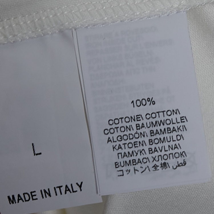 Pre Owned Brunello Cucinelli White Cotton Crew Neck Short Sleeve T-Shirt L