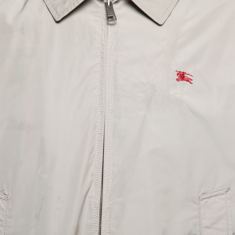 Pre Owned Burberry Brit Beige Synthetic Zip-Up Jacket M