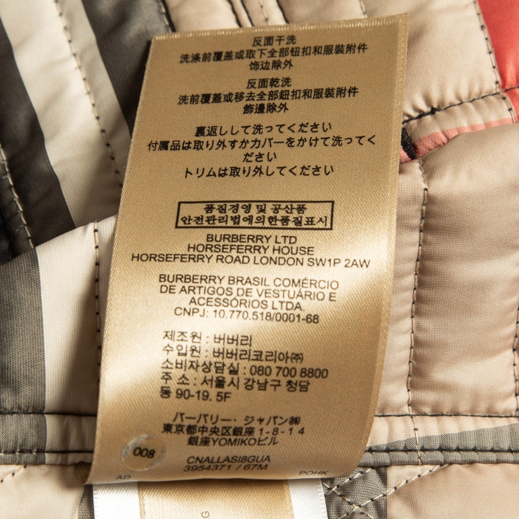 Pre Owned Burberry Black Synthetic Quilted Detachable Hood Jacket S
