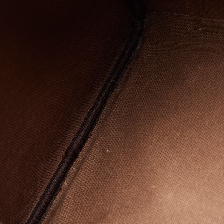 Pre Owned Burberry Brown/Beige Haymarket Coated Canvas and Leather Duffle Bag
