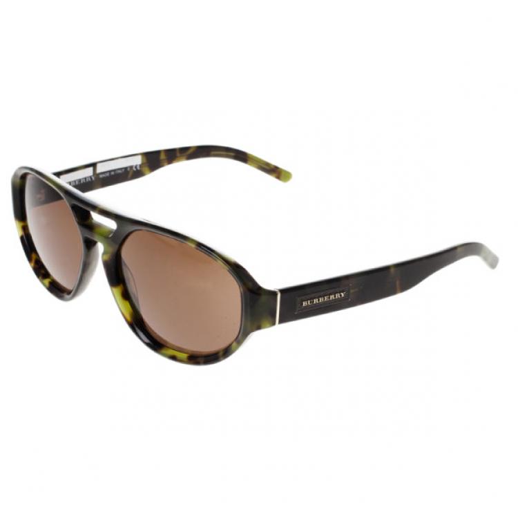 Pre Owned Burberry Tortoise Frame 4113 Polarised Men's Sunglasses