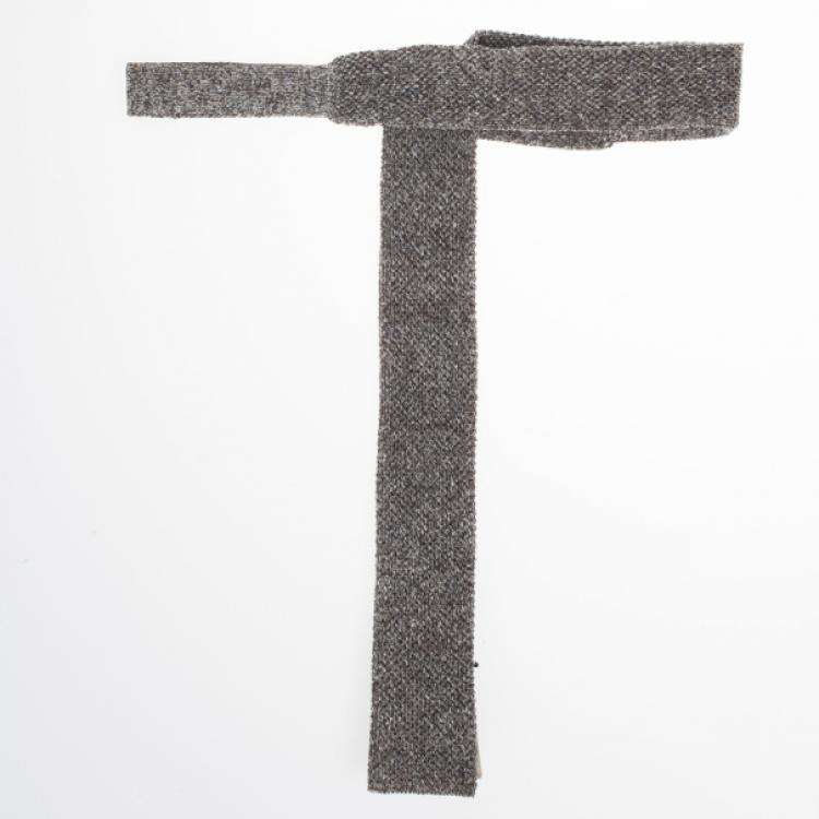 Pre Owned Burberry Grey Knitted Silk Tie
