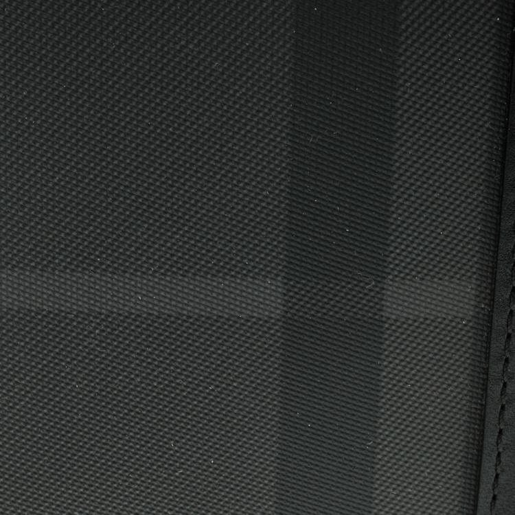 Pre Owned Burberry Black Beat Check Coated Canvas Bifold Wallet