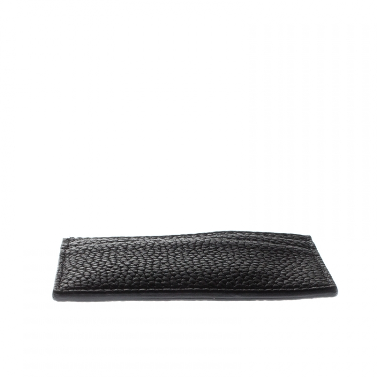 Pre Owned Burberry Black Leather Card Holder