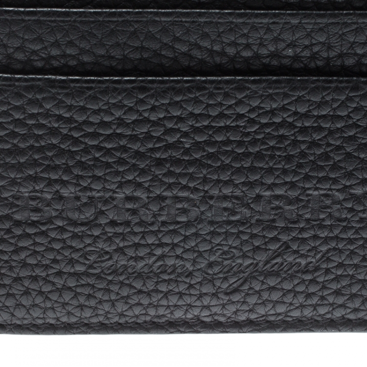 Pre Owned Burberry Black Leather Card Holder